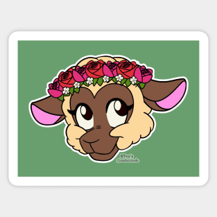 Sweet Sheep - Rose Crown (Chocolate) Sticker